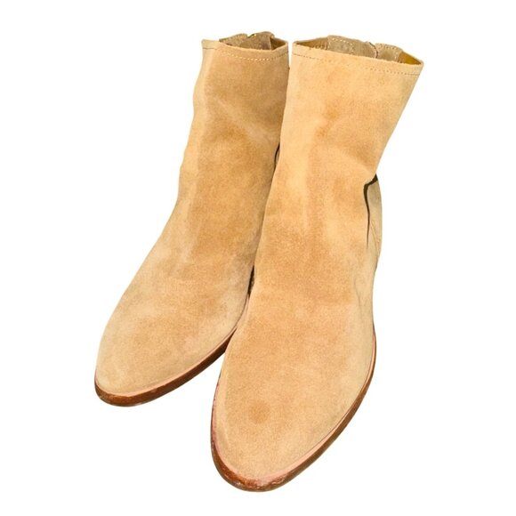 Antonio Melani Womens Genuine Camel Suede Leather Boho Western Ankle Boots 9M - Picture 2 of 13